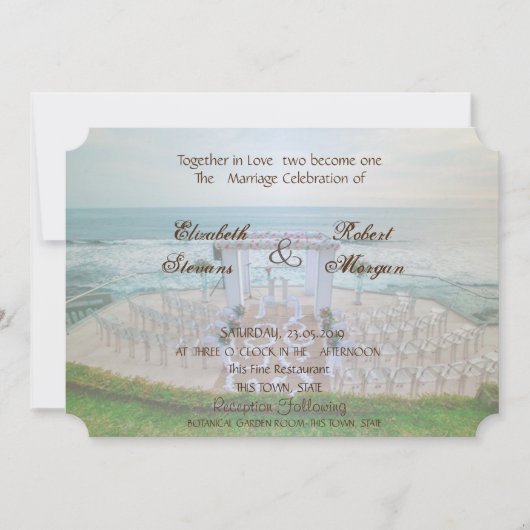 Adorable Beach Wedding Invitation (Devant)