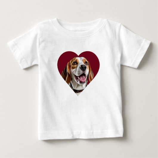 Adorable Beagle in Heart Shape Design (Voorkant)