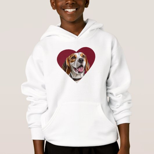 Adorable Beagle in Heart Shape Design (Devant)