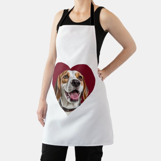 Adorable Beagle in Heart Shape Design Schort (Insitu)