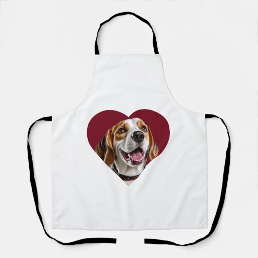 Adorable Beagle in Heart Shape Design Schort (Voorkant)