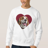 Adorable Beagle in Heart Shape Design Trui (Voorkant)