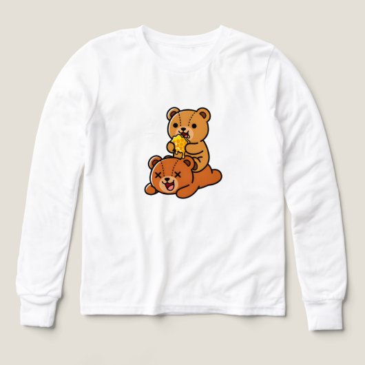 Adorable Bears Eating Sweet Honeycomb Cartoon (Motif recto)