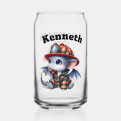 Adorable bébé dragon habillé comme pompier (Recto)