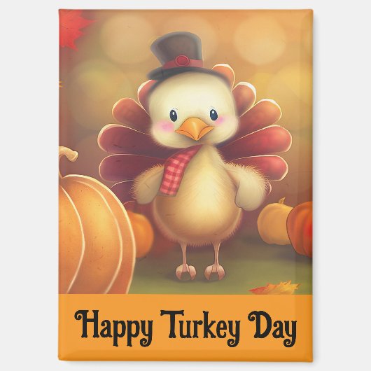 Adorable bébé Turquie Magnet (Recto)