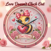 Adorable Bee Mine Valentine Grote Klok