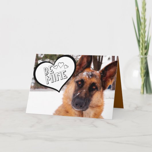 Adorable berger allemand Carte Saint-Valentin (Devant)