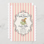 Adorable Bienvenue Invitation rose (Devant / Derrière)