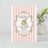 Adorable Bienvenue Invitation rose (Debout devant)