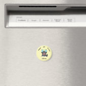 Adorable Black Kitty Anniversaire Magnet (In Situ (Lave-vaisselle))