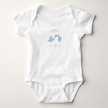 Adorable Blue Creature Graphic Baby T-Shirt - Soft