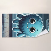 Adorable Blue Fluffy (Serviette de bain)