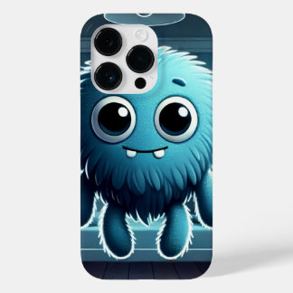 Adorable Blue Fluffy Creature Case-Mate iPhone 14 Pro Hoesje