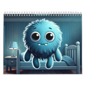 Adorable Blue Fluffy Creature Kalender (Hoes)