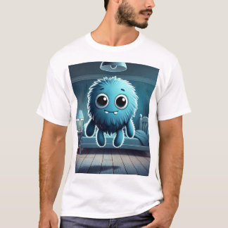 Adorable Blue Fluffy Creature T-shirt