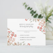 Adorable Blush fleur bunch Mariage RSVP (Debout devant)