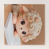 Adorable Bookworm Lamb Puzzle Legpuzzel (Horizontaal)