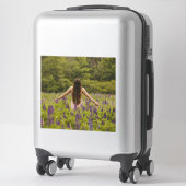 adorable boudoir avec portrait vert Sticker (Sur valise)