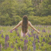 adorable boudoir avec portrait vert Sticker (Devant)