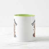 Adorable Brown Dog Artist Yarn Brush Creative Paws Mok (Midden)