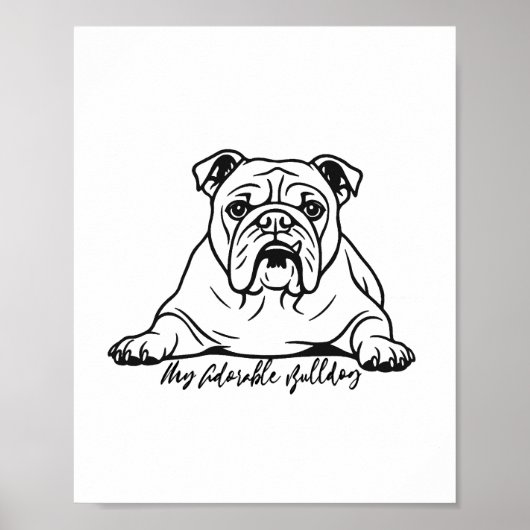 Adorable Bulldog Poster (Voorkant)