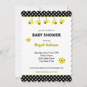 Adorable Bumble Bee Baby shower Invitation (Devant)