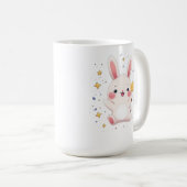 Adorable Bunny Star Mug Kawaii Animal Coffee Cup (Devant droit)