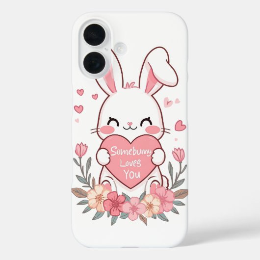 Adorable Bunny with a Love Heart Case-Mate iPhone Case (Achterkant)
