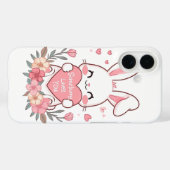 Adorable Bunny with a Love Heart Case-Mate iPhone Case (Achterkant (horizontaal))