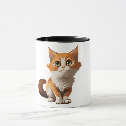 Adorable caricature chatte Mug (Centre)