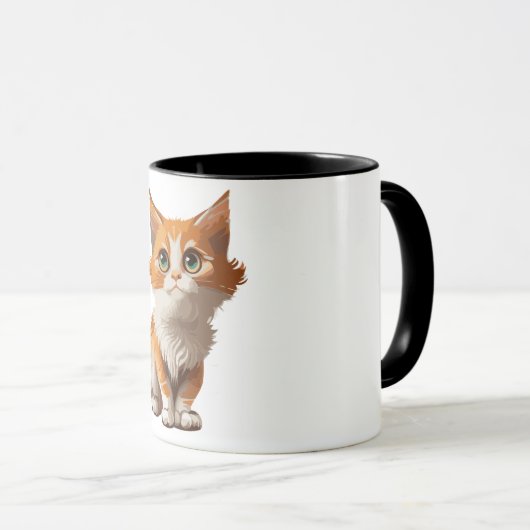 Adorable caricature chatte Mug (Devant droit)