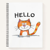 Adorable Carnet chat "Hello" (Devant)