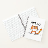 Adorable Carnet chat "Hello" (Intérieur)