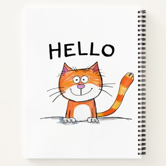 Adorable Carnet chat "Hello" (Dos)