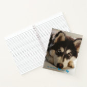 adorable carnet de chiot husky, pleine taille (Intérieur)