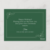 adorable carte photo de vacances personnalisé (Dos)