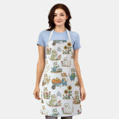 Adorable Cartoon Cats Gardening Schort (Gedragen)