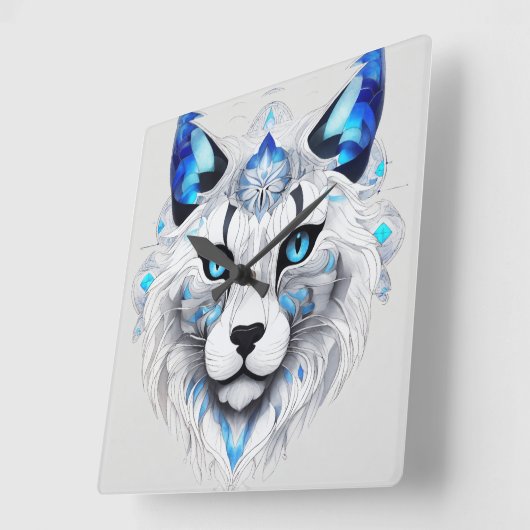 🐱 Adorable Cat Image Horloge Mur 🕰️ (Angle)