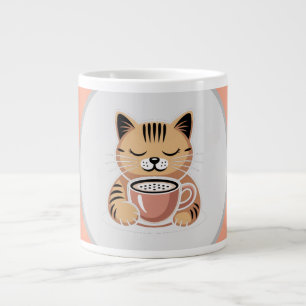 Adorable Cat with Coffee Mug Cozy Cat Lover Gift