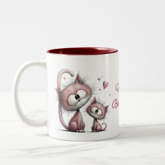 Adorable Cats Illustrations Mug (Gauche)