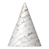 Adorable Cats Peeking Over Hearts Feesthoedjes (Links)