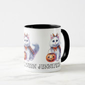 Adorable Chat Cute Halloween Mug (Devant droit)