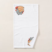 Adorable chat et chien Hug - Meow & Woof Design (Serviette à main)