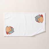 Adorable chat et chien Hug - Meow & Woof Design (Serviette à main)