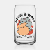 Adorable chat et chien Hug - Meow & Woof Design (Verso)
