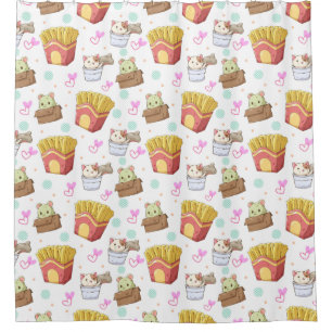 Adorable Chat Motif rideau de douche