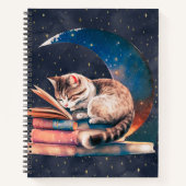 Adorable Chat sur la Lune Lecture d'un livre Sketc (Devant)