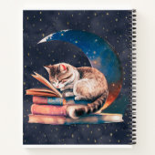 Adorable Chat sur la Lune Lecture d'un livre Sketc (Dos)