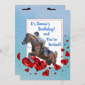 Adorable Cheval Jumper Invitations (Devant / Derrière)