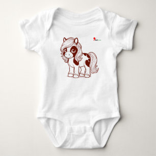 Adorable Chibi Pony Paard Baby Body Romper
